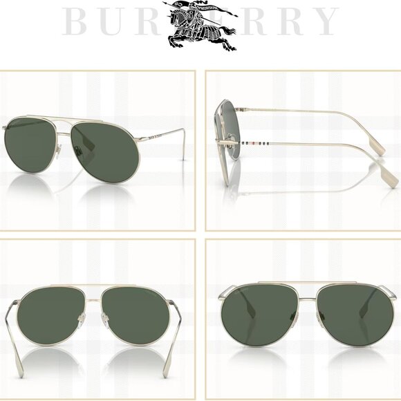 Women Aviator Sunglasses Metal Frame Green Lenses UV Protection with Care Kit - Picture 4 of 5